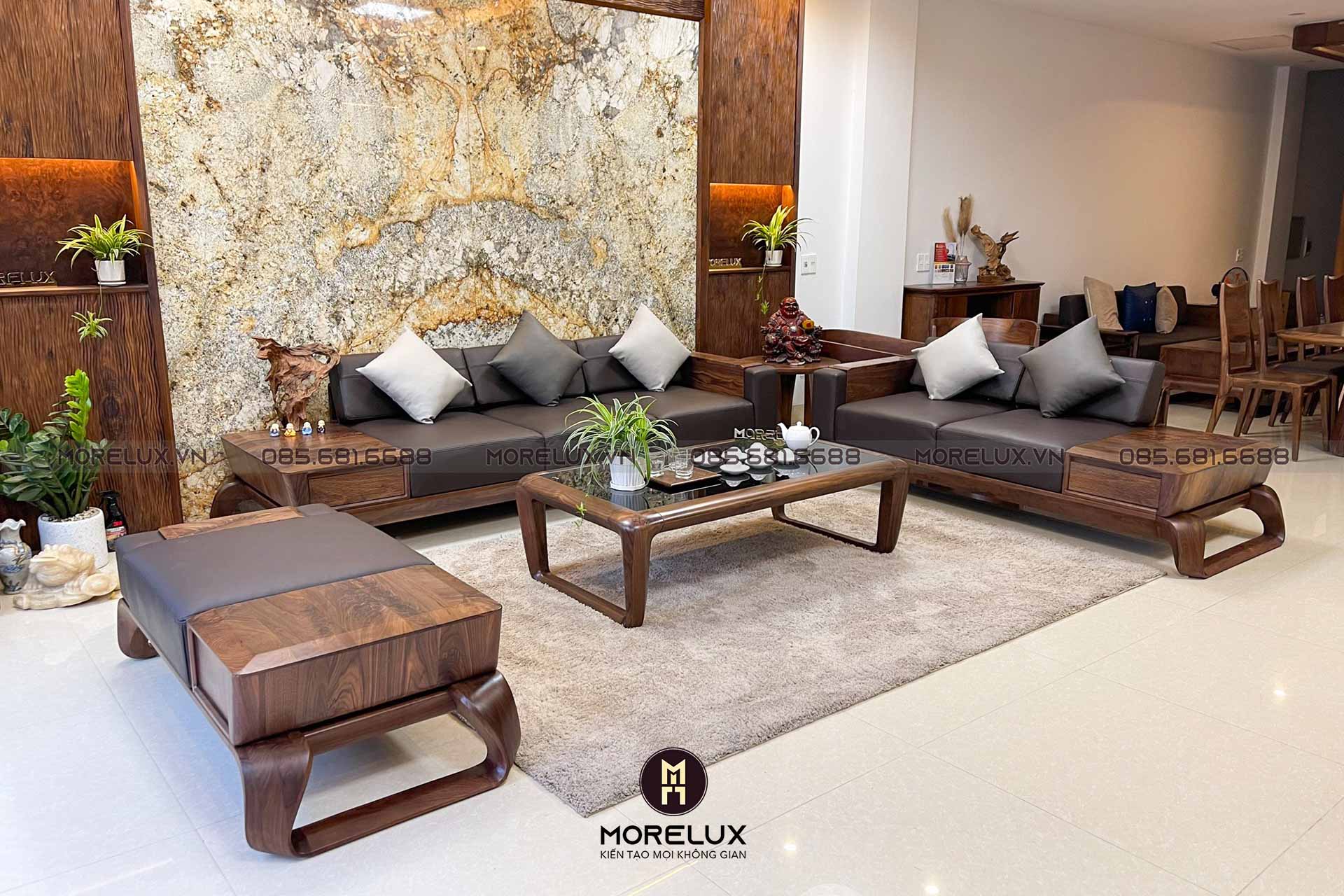sofa go oc cho sf02 2 - Tổng hợp mẫu bàn ghế sofa gỗ chữ U cao cấp cho phòng khách hiện đại