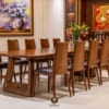 Bàn ăn gỗ óc chó bộ 8 ghế