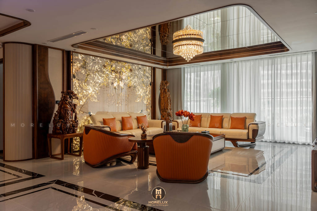 Nội thất chung cư gỗ óc chó cao cấp