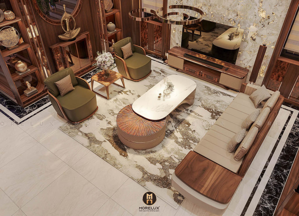 bộ sofa gỗ óc chó cao cấp