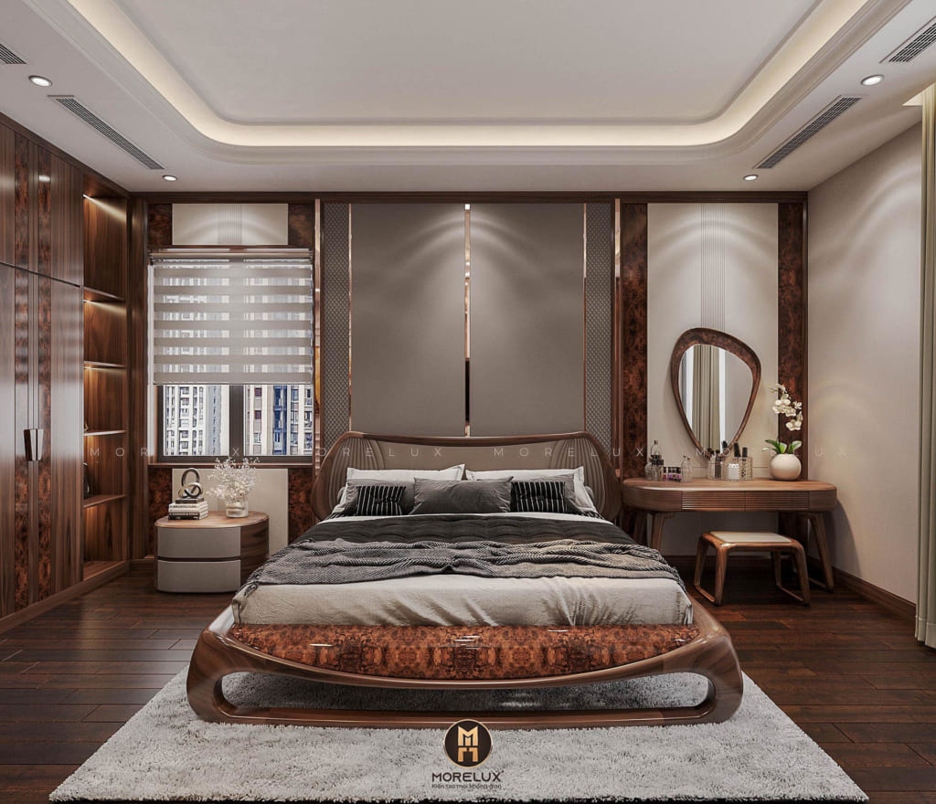 giường ngủ gỗ óc chó cao cấp