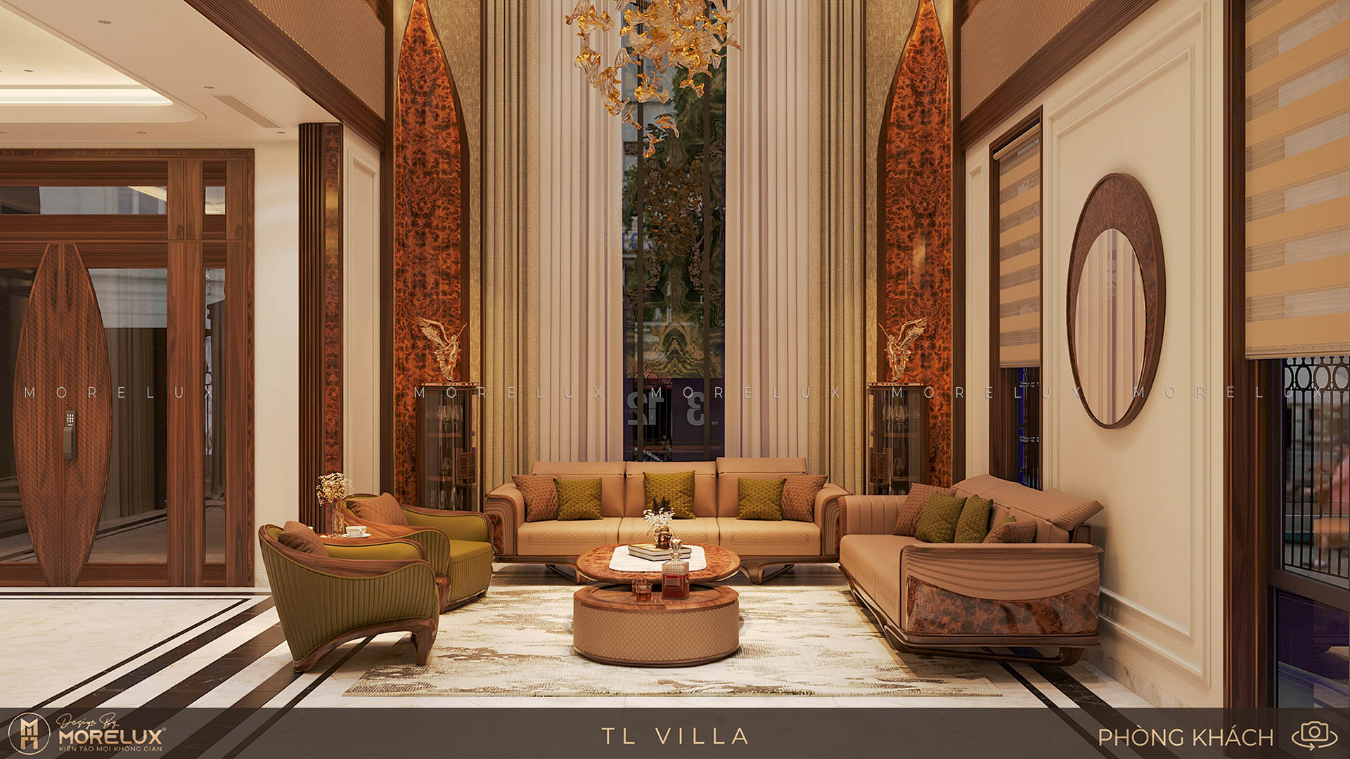 Sofa gỗ óc chó cao cấp